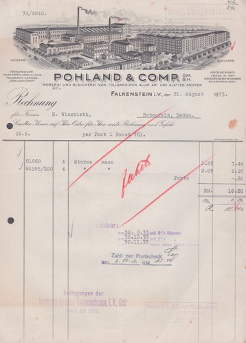 Rechnung pohland falkenstein - pohland,
